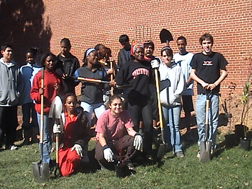 Students at Northwood H.S. who built a Rain Garden 2007
